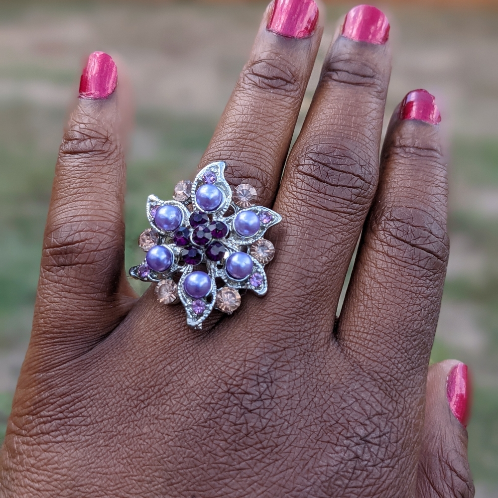 3 for $30 NWOT Ring - Purple Flower